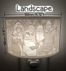 Lithophane landscape view 120mm wide x 80mm high
